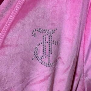 Juicy Couture Women's Plush‎ Pink Bath Robe Sleepwear Size L/XL